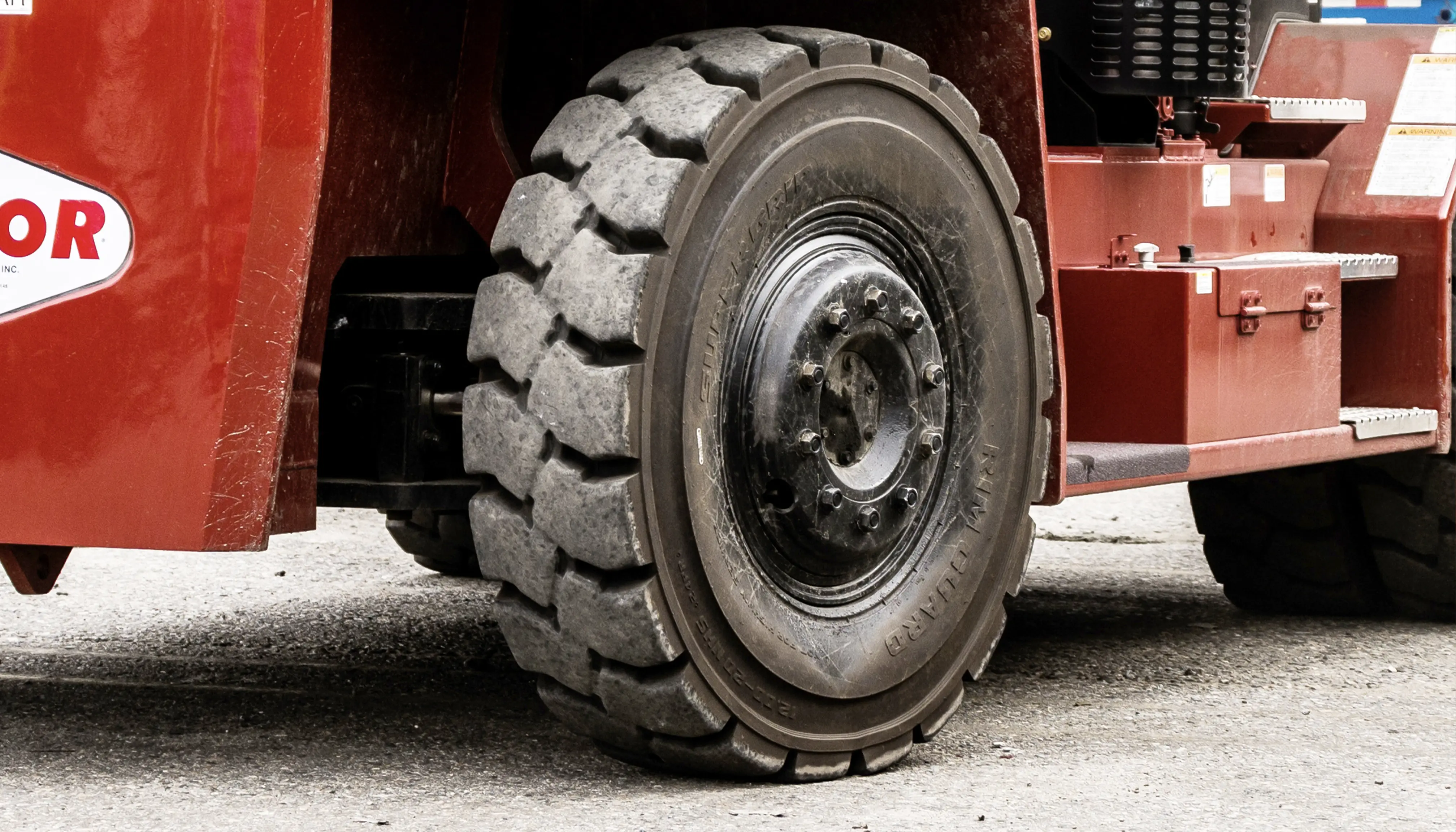 Industrial forklift tires and tire service