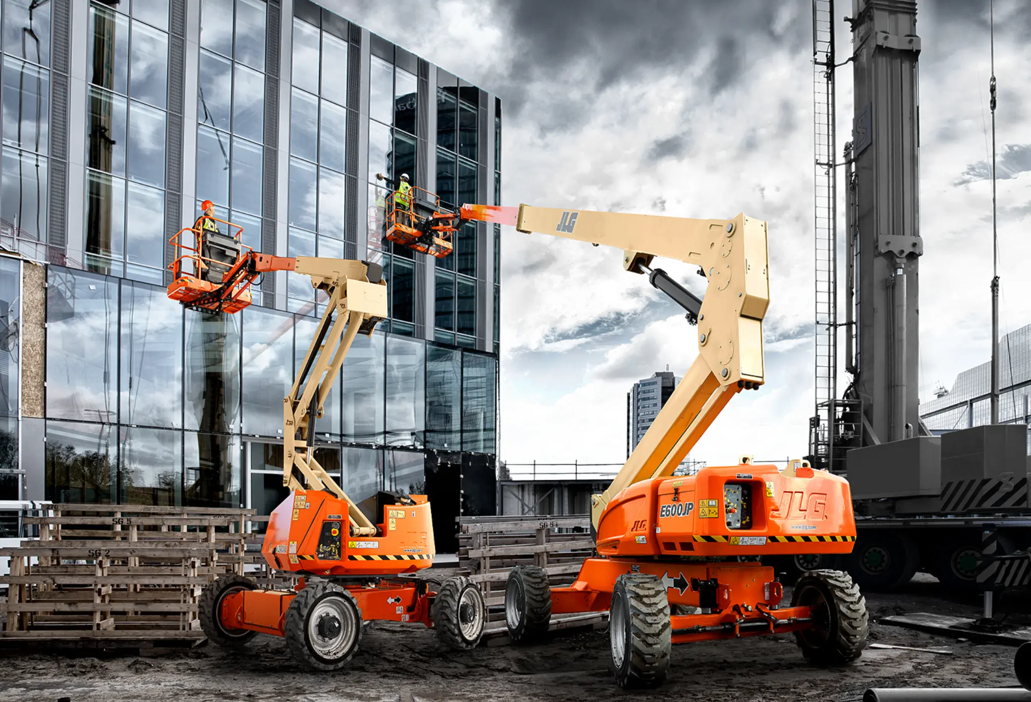 Aerial lift parts support